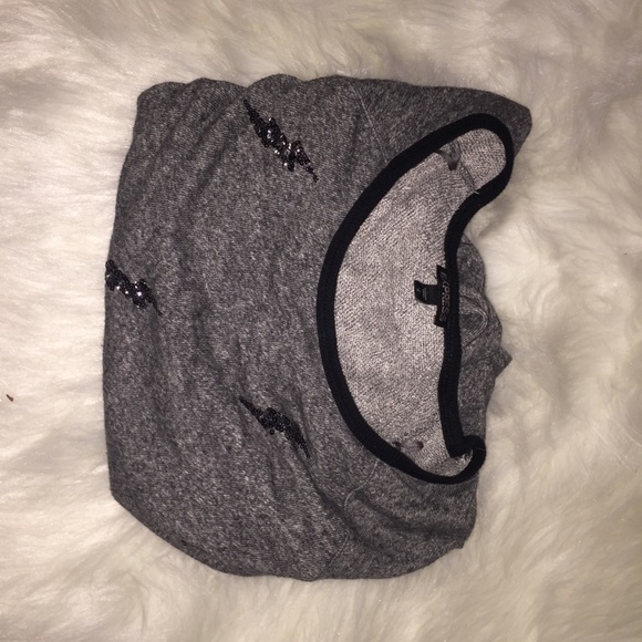 Sequin lightning bolts Express crop sweatshirt - Picture 5 of 7